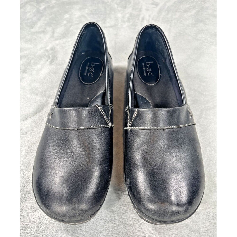 b.o.c Born Concept Howell Womens Slip On Shoes 11M Black Leather Comfort